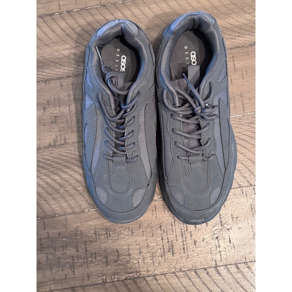 ASOS DESIGN Mens Tech Chunky Sneakers Charcoal Grey Trainers 101369870 US 8